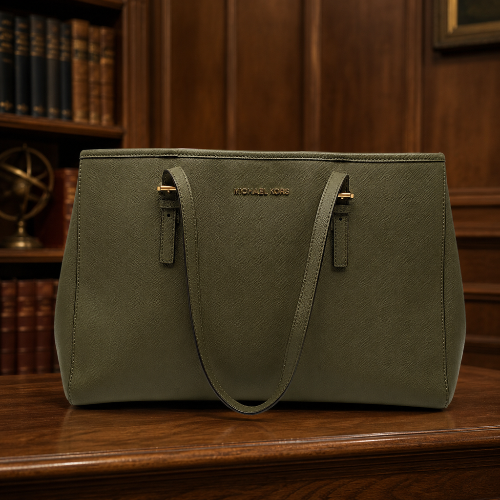 MICHAEL Michael Kors Olive Green Jet Set Travel Tote Bag