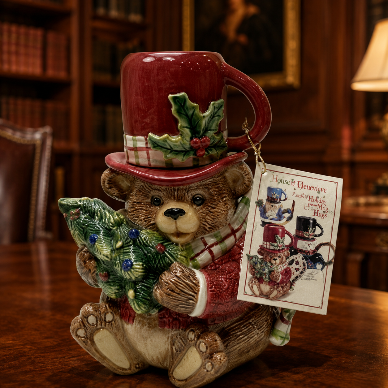 Fitz and Floyd Essentials Christmas Bear Teapot With Mug Lid Snack Therapy