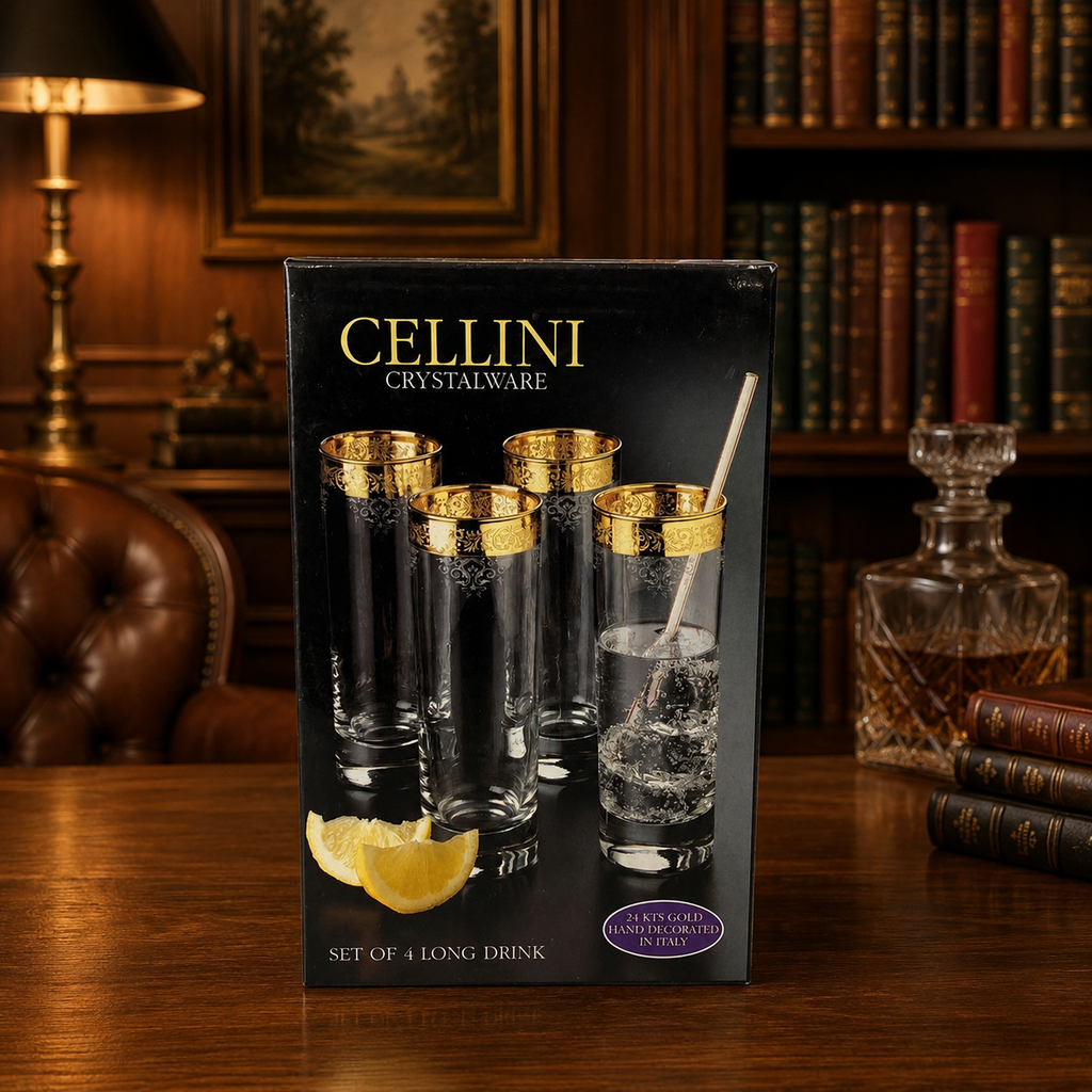 Cellini Crystalware Long Drink Glasses