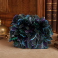 Cedric’s Blue Purple Feather Clutch | Textured Statement Evening Bag