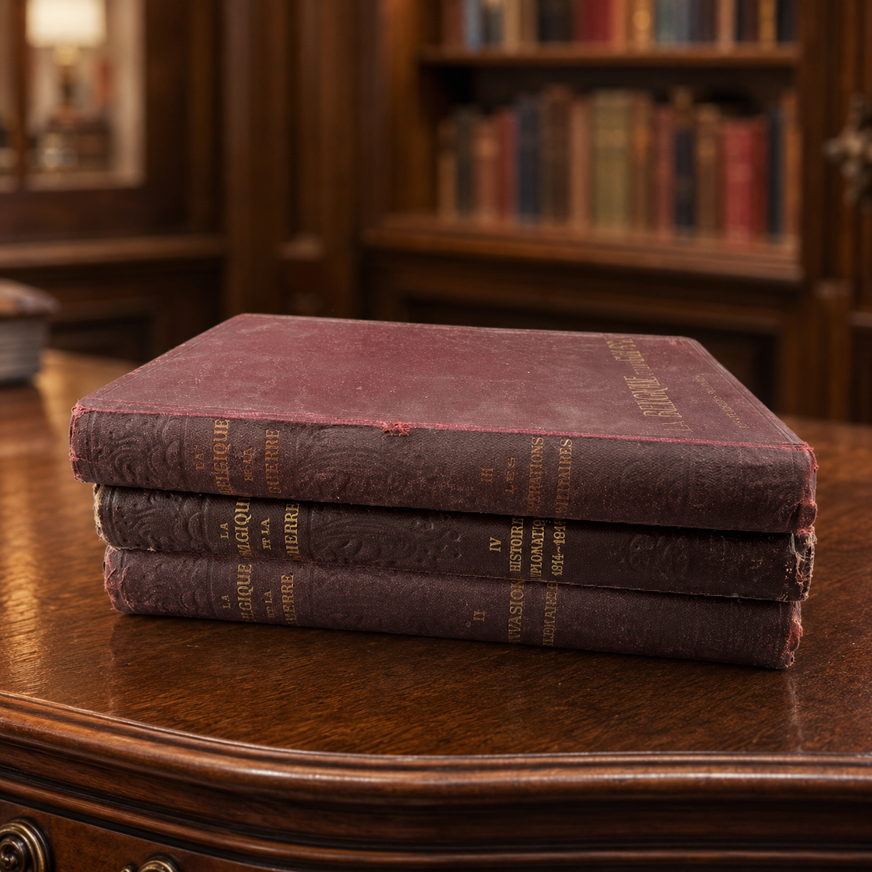 La Belgique et la Guerre | Three-Volume Antique World War I Belgian History Set (1921–1923)