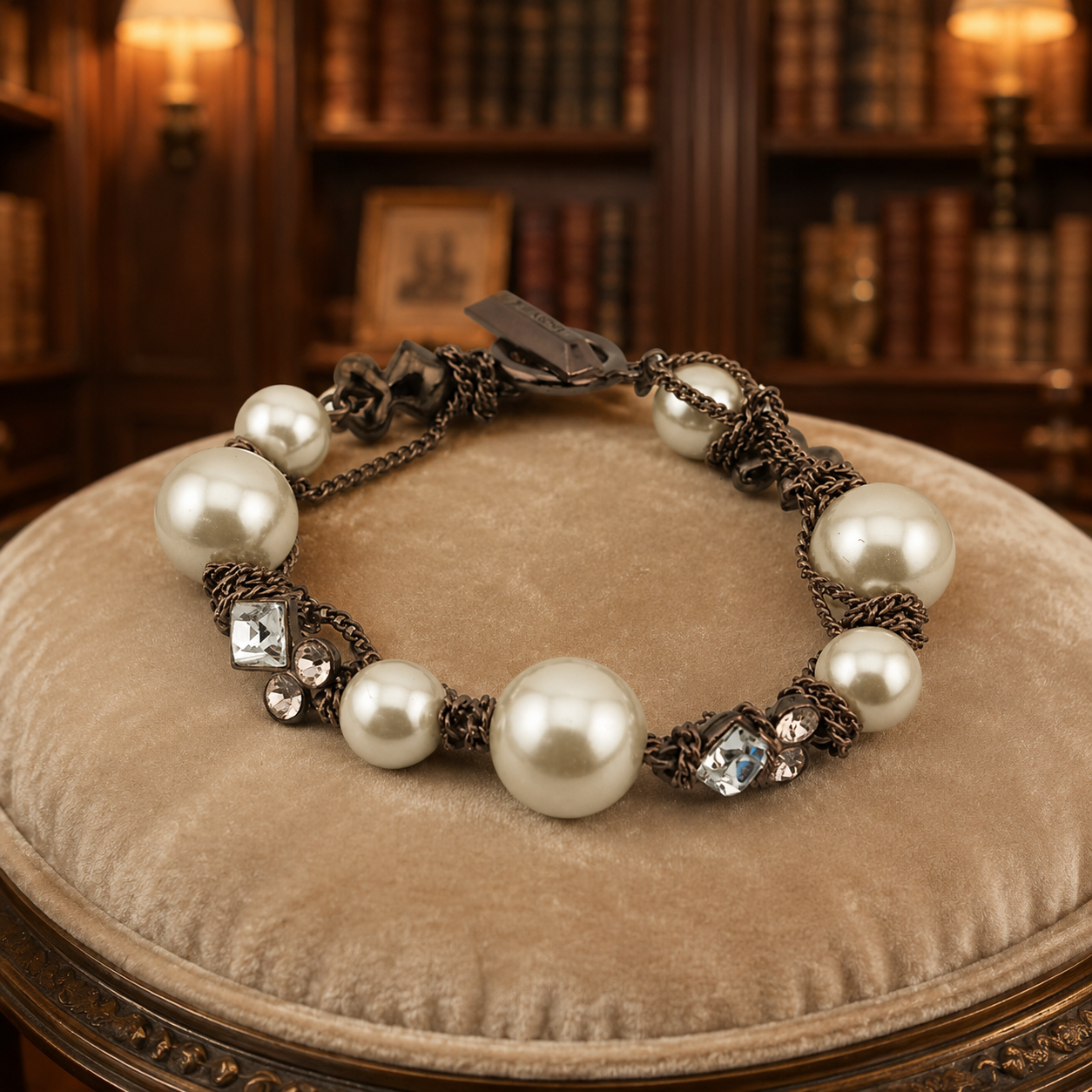 Givenchy Faux Pearl & Crystal Bracelet