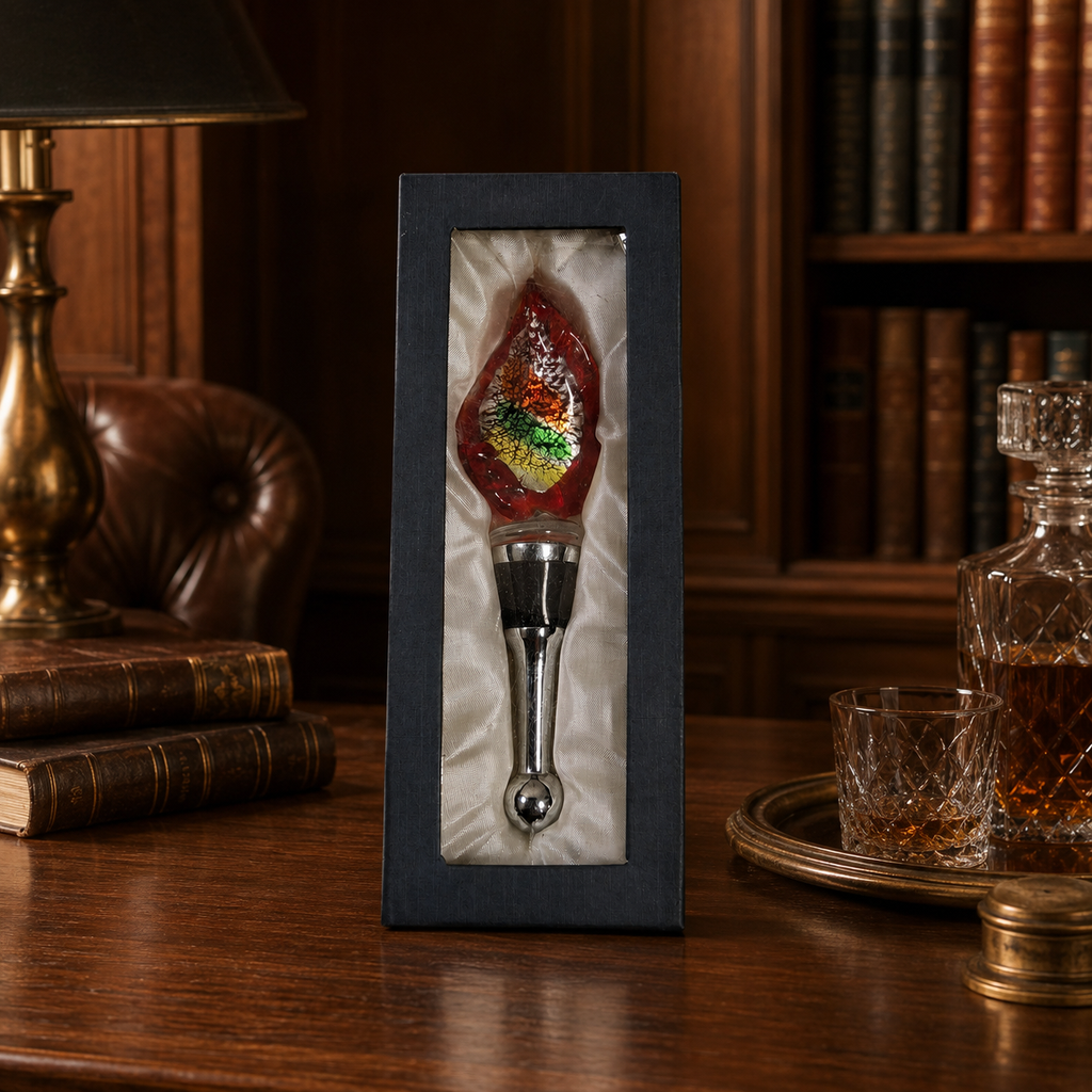 Artistic Creations Handmade Art Glass Wine Bottle Stopper, 5.25 Inches