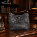 Patricia Nash Marcellina Woven Leather Hobo Bag with Tassel Accent