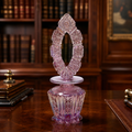 Vintage Fenton Pink Carnival Glass Starburst Decanter with Stopper