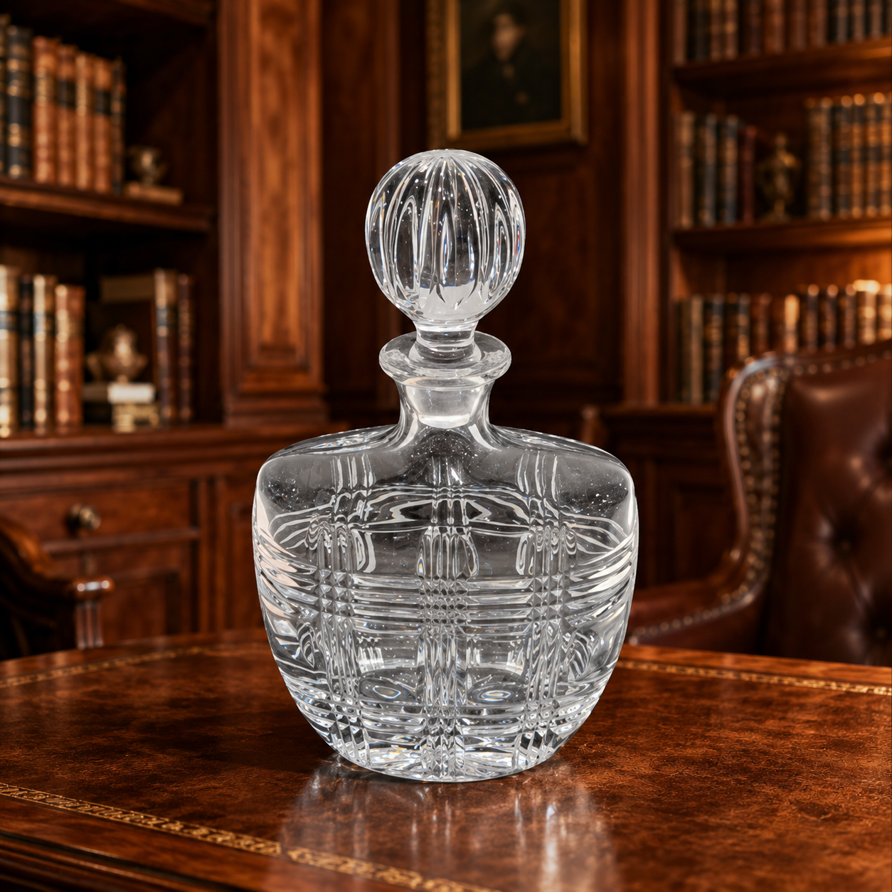 Vintage Fitz and Floyd Crystal Whiskey Decanter