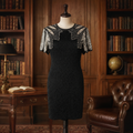 Stenay Vintage Silk Beaded Sequin Dress, Size 12