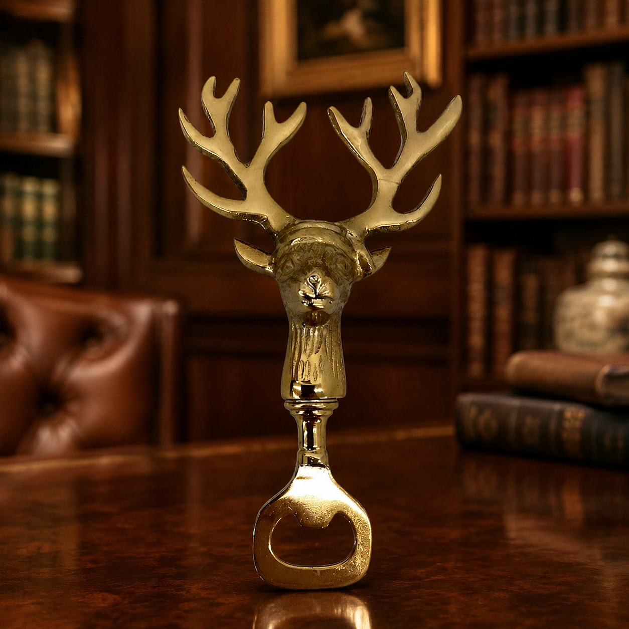 Gold-Tone Deer Antler Bottle Opener