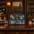 Charles David Tweed and Leather Shoulder Bag [2158E]