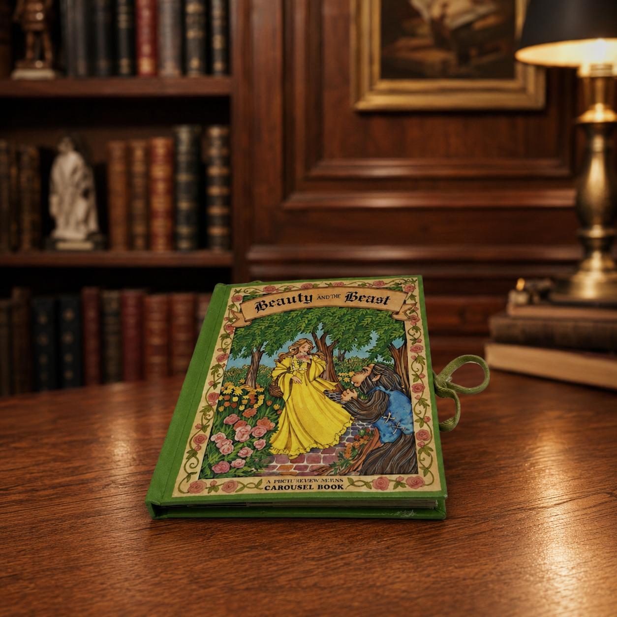 Beauty and the Beast Carousel Pop-Up Book | Price Stern Sloan | Complete with Original Ribbon