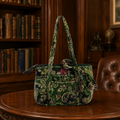 Vera Bradley Green Floral Patterned Handbag Purse