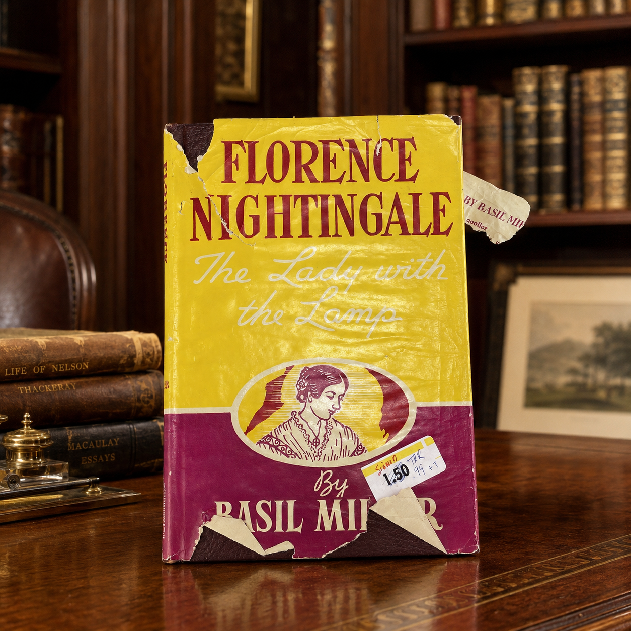 Florence Nightingale: The Lady with the Lamp by Basil Miller | Signed 1947 Hardcover with Dust Jacket