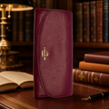 Coach Burgundy Floral Leather Wallet