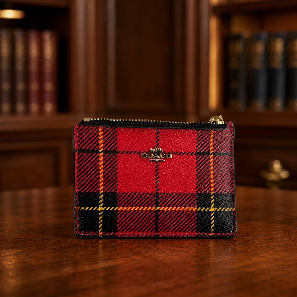 Coach Tartan Coin Purse