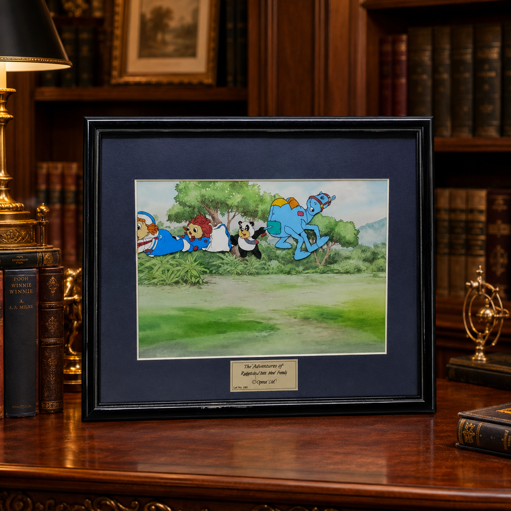Original Production Animation Cel of Raggedy Ann & Andy Framed | Certified Limited Edition Animation Art