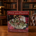 Fitz and Floyd Renaissance Santa Tidbit Server in Original Box | Christmas Candy Nut Dish Holiday Serveware