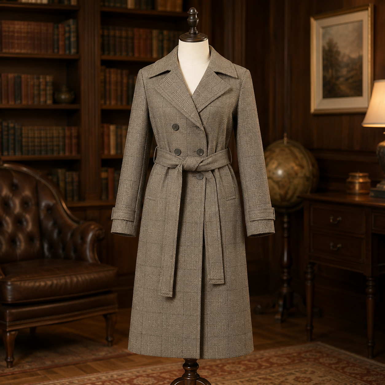 Bagatelle Collection Women's Plaid Trench Coat Size Large New with Tags