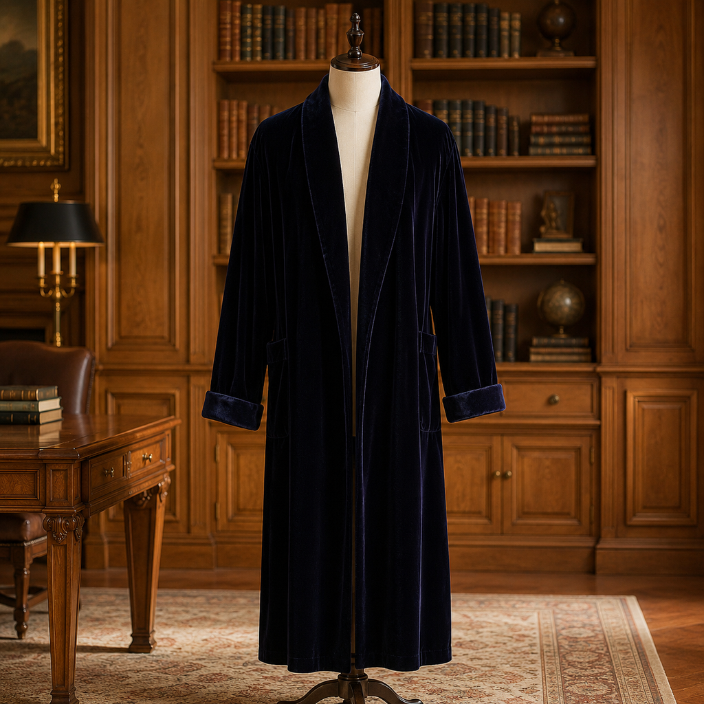 Vintage 90s Diamond Tea Holt Renfrew Purple Velvet Robe Dressing Gown