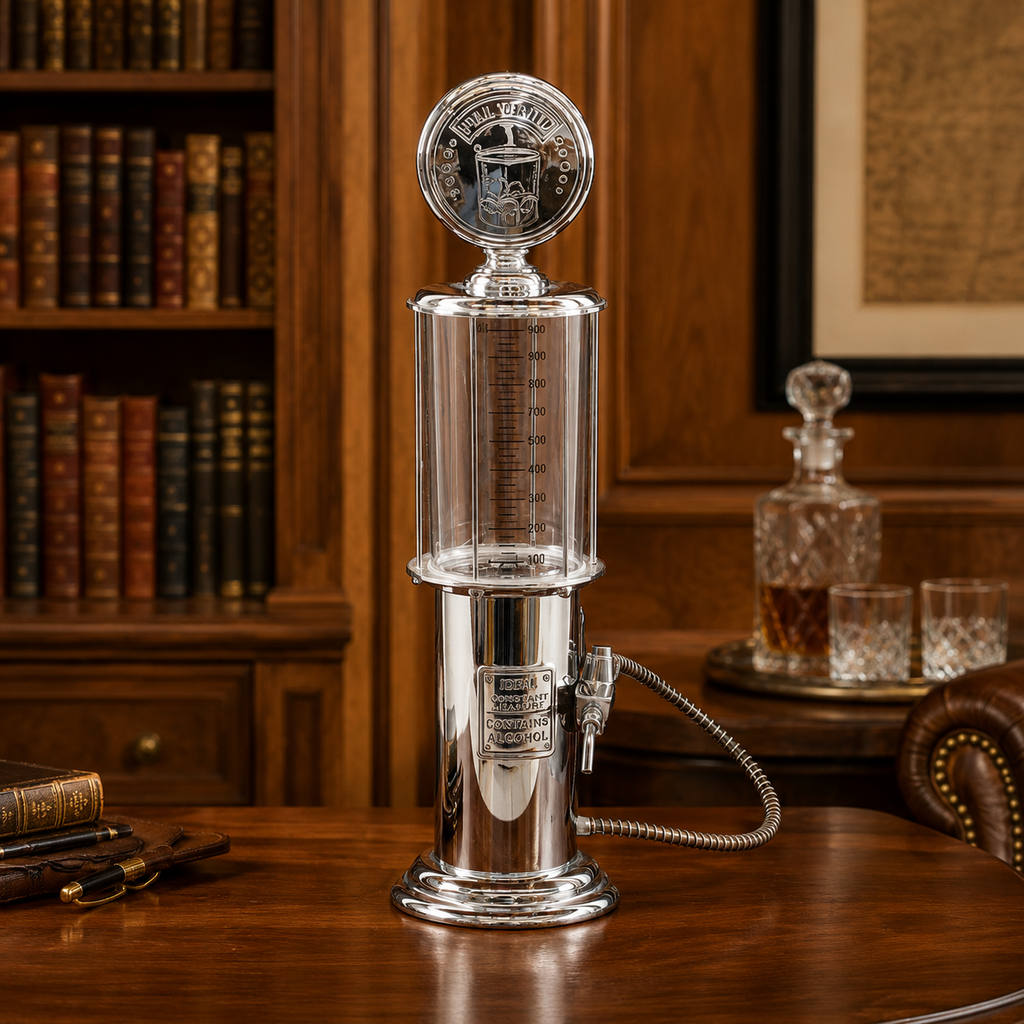 Godinger High Octane Fill 'Er Up Gas Pump Liquor Dispenser 19" Bar Decanter