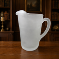 Vintage Tiara Indiana Glass Frosted Satin Paneled Patio Pitcher