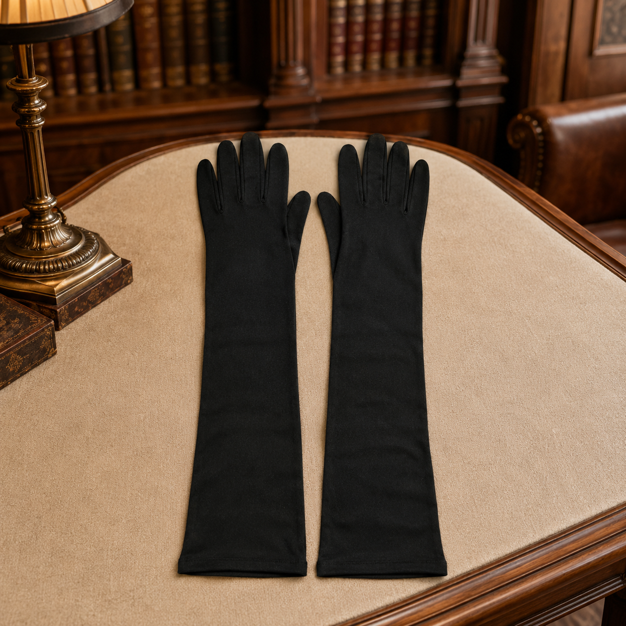 Vintage Black Mocha Washable Gloves - Genuine Black Head