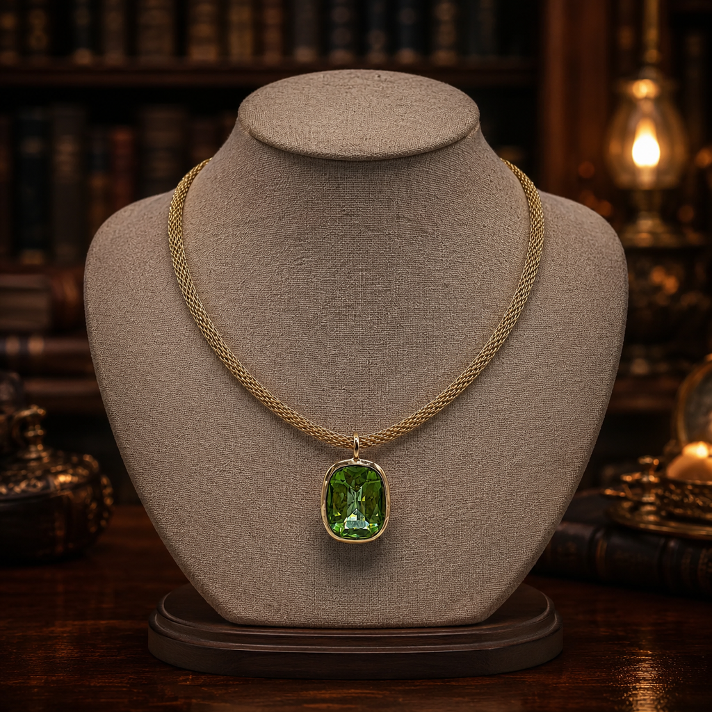 Crown Trifari Faux Stone Necklace 18"