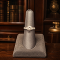925 Silver & Rhinestone Ring Size 6.5 - 4.2g