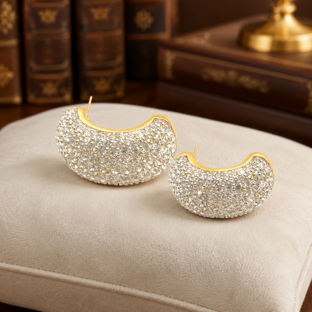 Swarovski Crystal Gold Tone Fashion Earrings
