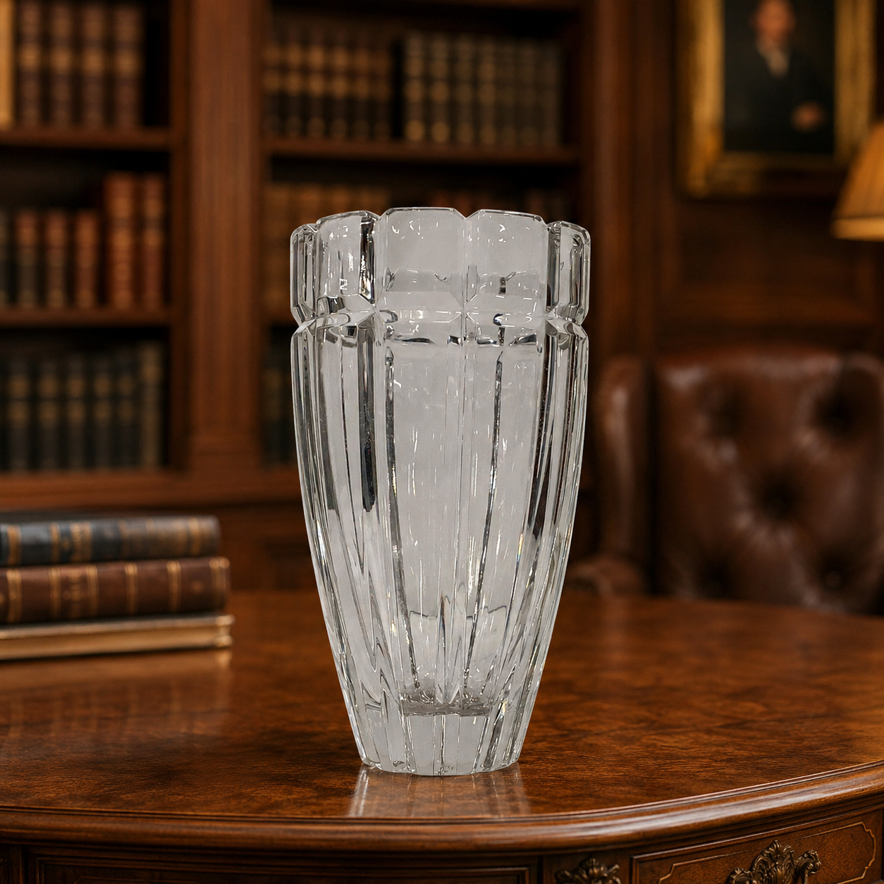 Mikasa Reflections Art Deco Crystal Vase