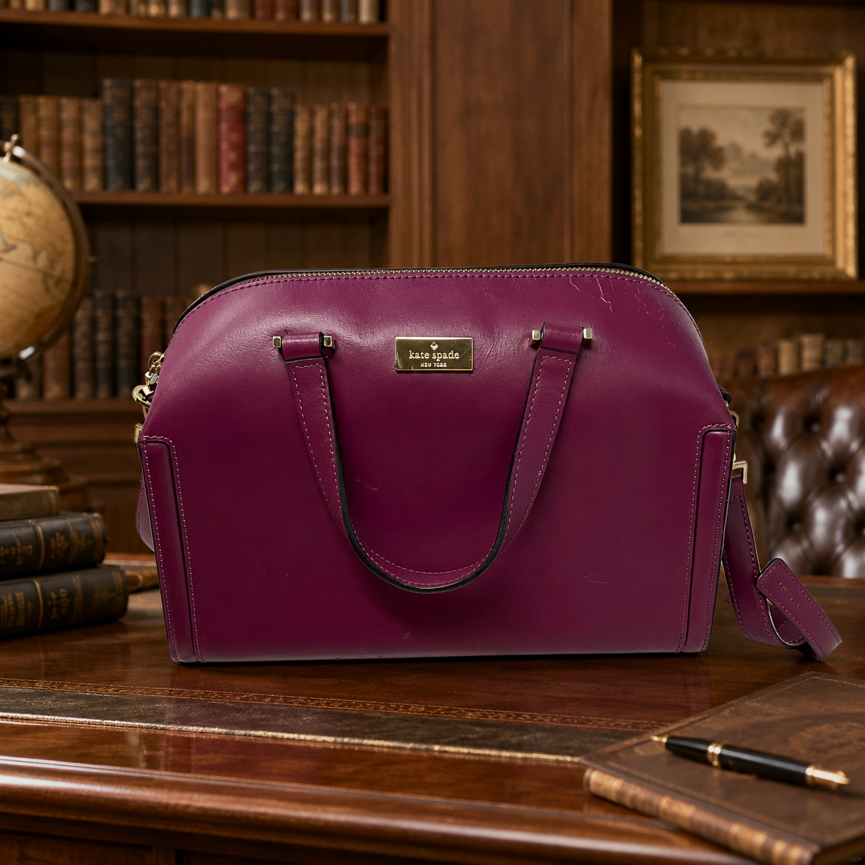Kate Spade New York Magenta Leather Satchel