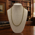 Trifari Two Tone Twisted Rope Chain Necklace 17.7g