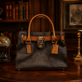 Michael Kors Monogram Hamilton Satchel Handbag Pre-Owned