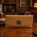 Dooney & Bourke Tan Pebbled Leather Continental Wallet