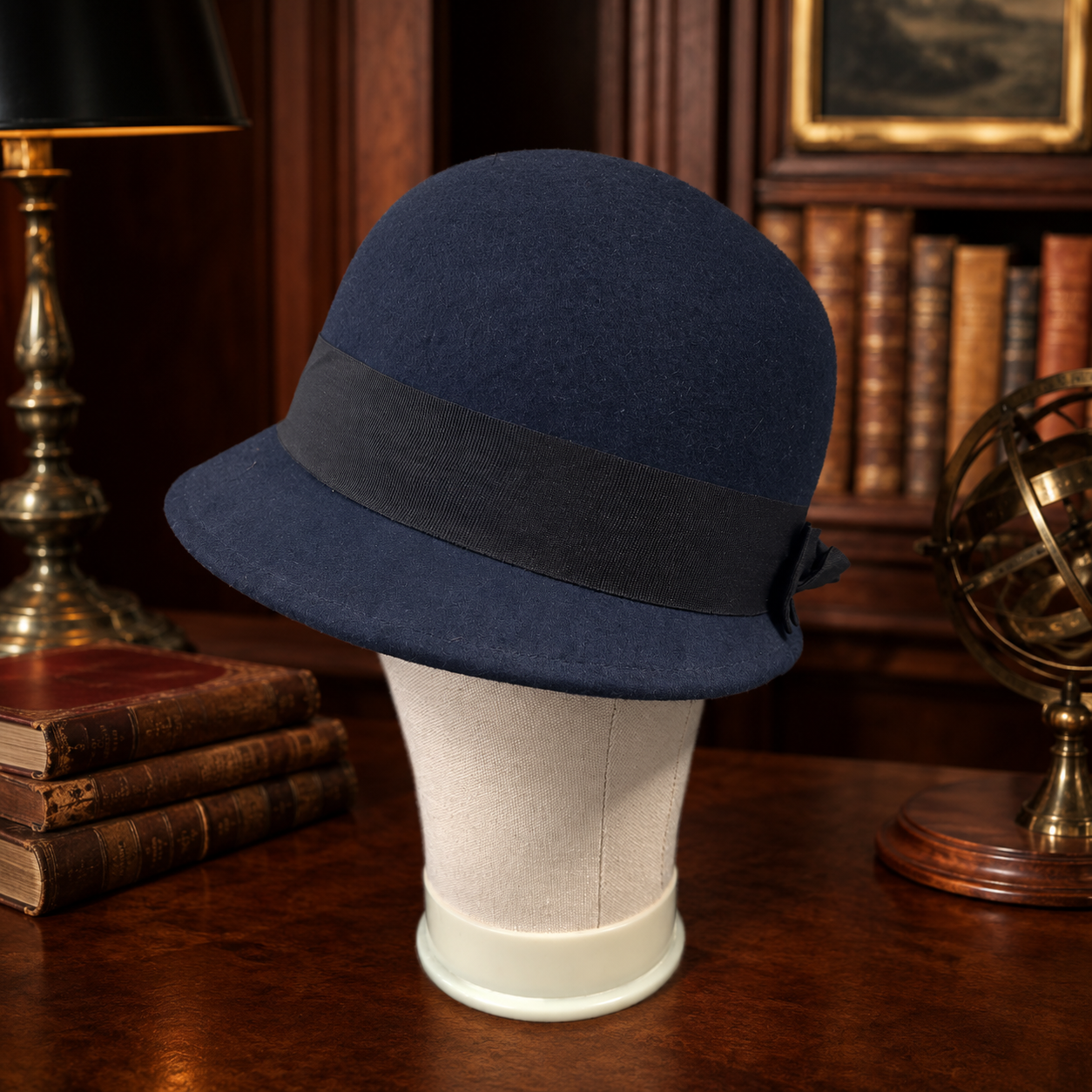 Pukka Felt Cloche Hat with Black Band NWT