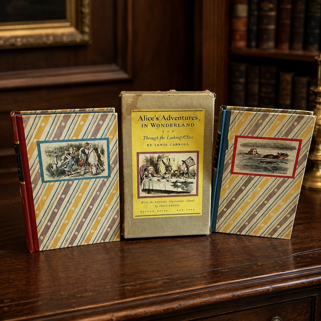 Alice's Adventures in Wonderland & Through the Looking-Glass 1946 Special Edition Two-Book Set with Slipcase
