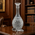 Clear Geometric Cut Glass Decanter with Stopper