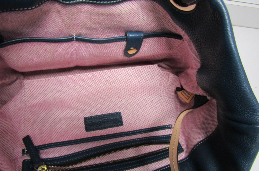 Dooney & Bourke Deep Teal Leather Tote Bag Strappy Shoulder Bag Pebble Grain