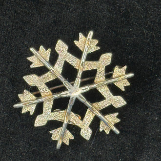 Vintage Eisenberg Ice Snowflake Brooch Silver Tone Rhinestone Winter Holiday Pin