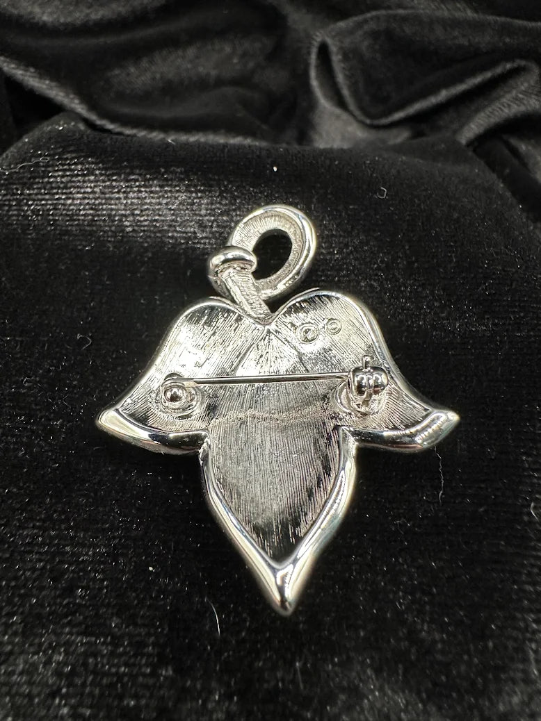 Swarovski 925 Sterling Silver Crystal Leaf Pendant Necklace Ladybug Charm Pavé