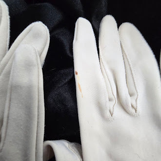 Vintage white long opera length dress gloves classic formal ladies gloves