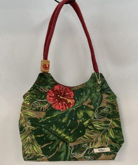Paul Brent Tropical Floral Shoulder Bag Coastal Beach Resort Handbag Multicolor Purse