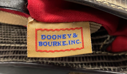 Dooney & Bourke Lizard Embossed Leather Tote, Grey Structured Shoulder Bag