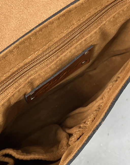 Patricia Nash Owl Beaded Alden Crossbody – British Tan Leather Handbag Limited Edition Statement Bag