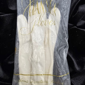 Vintage White Ladies Dress Gloves | Classic Formal Gloves with Age Patina