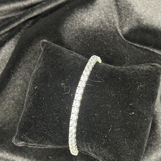 925 Sterling Silver CZ Tennis Bracelet 7” Round Cut Diamond Look Classic Sparkle