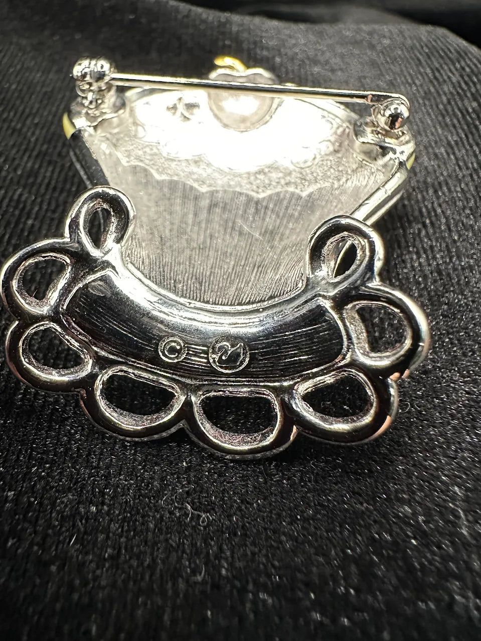 Swarovski Silver Tone Cupcake Brooch