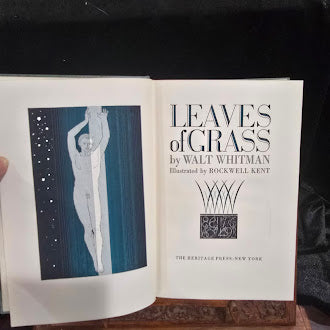 Leaves of Grass by Walt Whitman 1942 Reprint Heritage Press Hardcover Illustrated Rockwell Kent