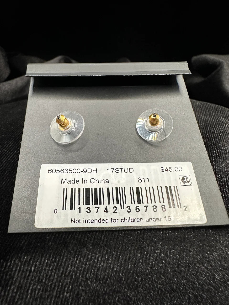Givenchy Rose Gold Tone Crystal Linear Stud Earrings