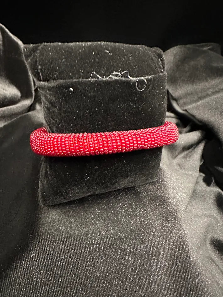 Peacock Statement Bracelet Red Beaded Cuff Gold Tone Double Head Crystal Bracelet