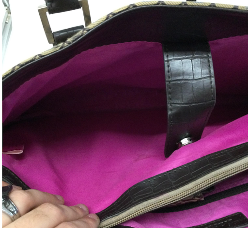 Liz Claiborne Liz & Co Oversized Canvas Tote Travel Weekend Bag Laptop Shoulder Purse